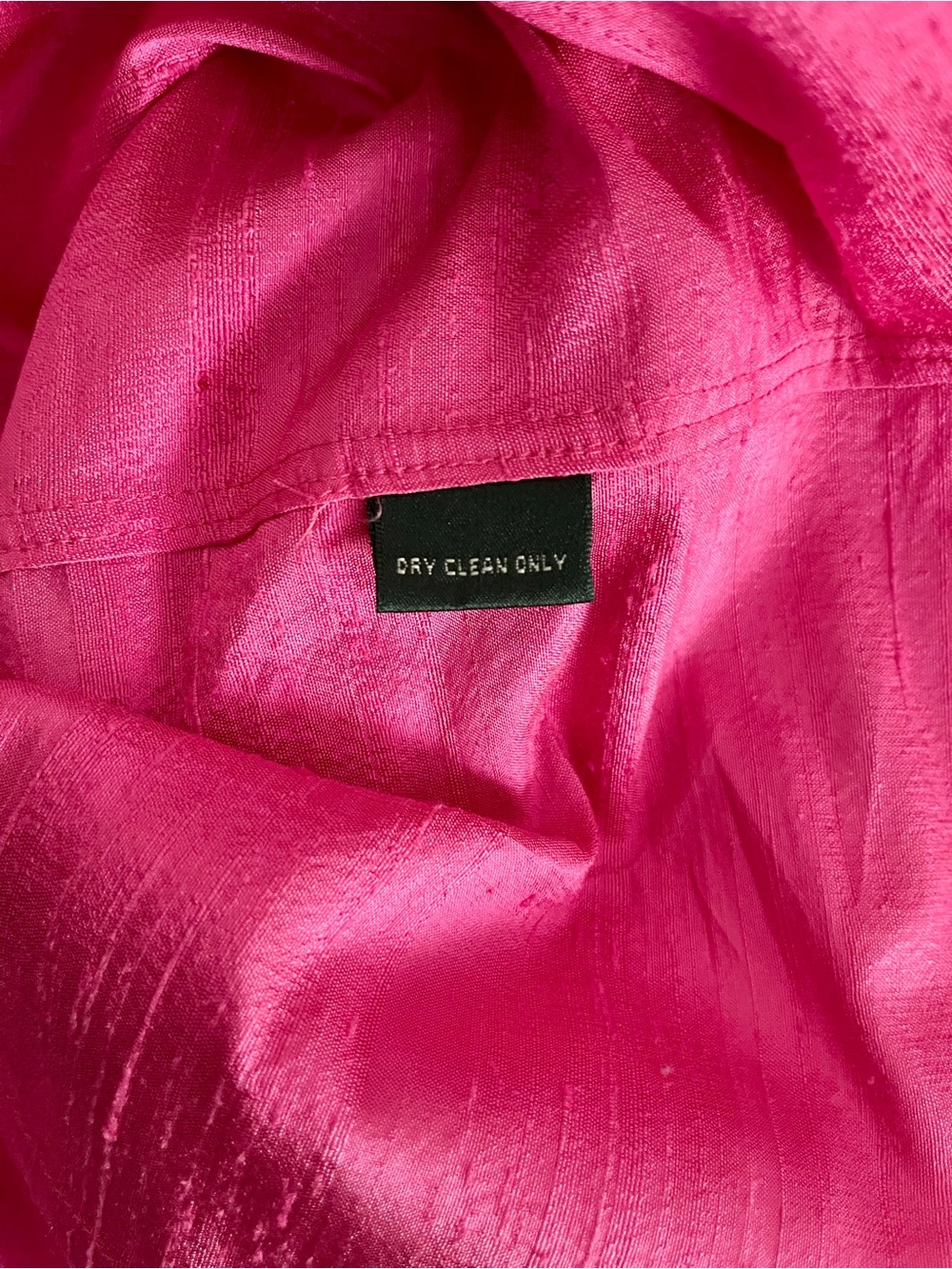 Ralph Lauren Bright Pink Raw Silk Button-Up Shirt Old Money Classic - Picture 4 of 4